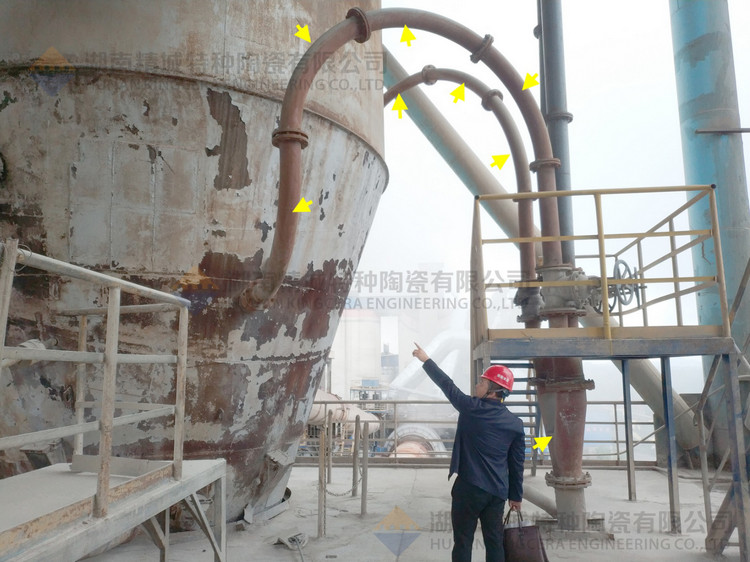 湖南j9国际集团特特种陶瓷有限公司回访客户并查看耐磨陶瓷管路现场运行情况